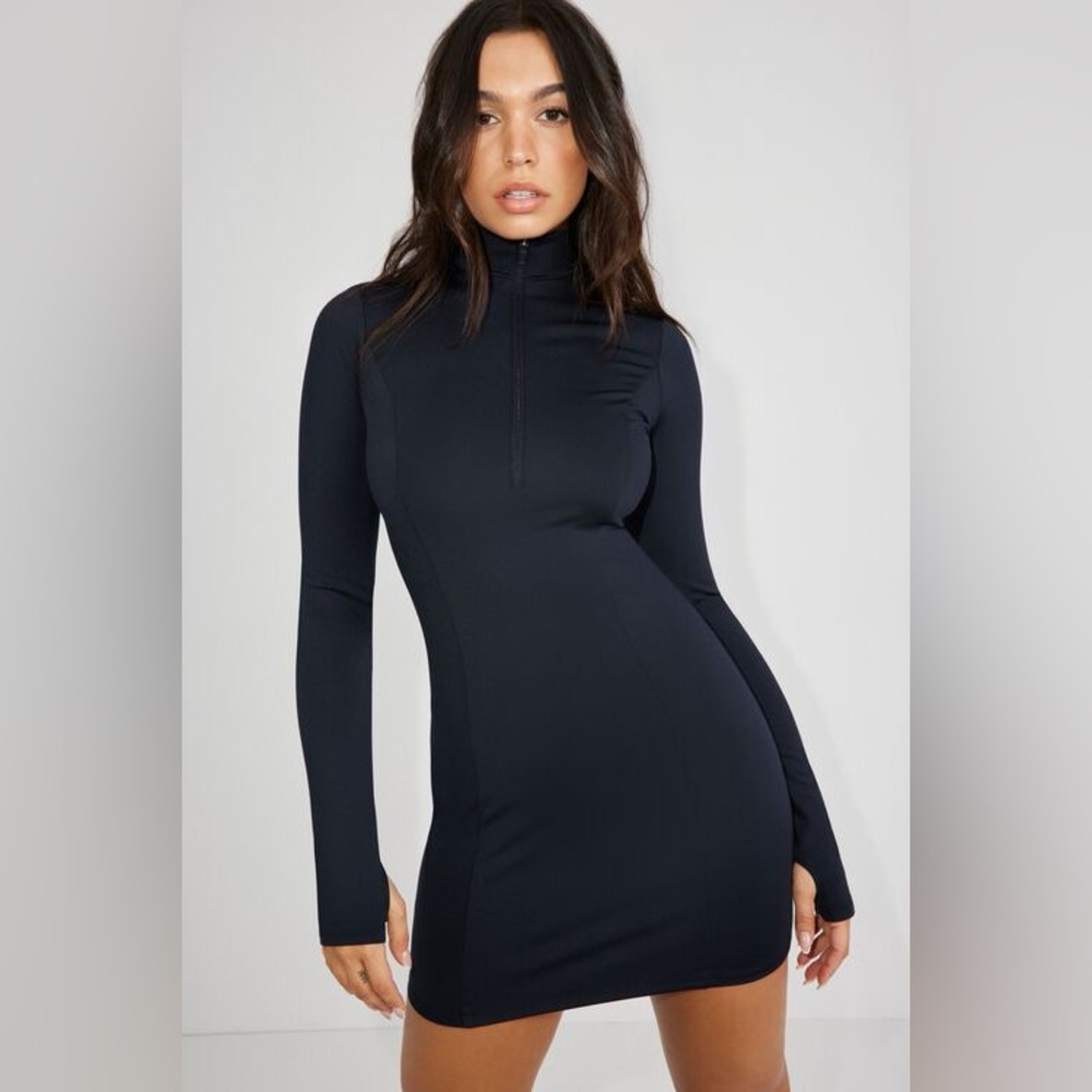 NWT Zip Mock Neck Long Sleeve Mini Dress – Size XS